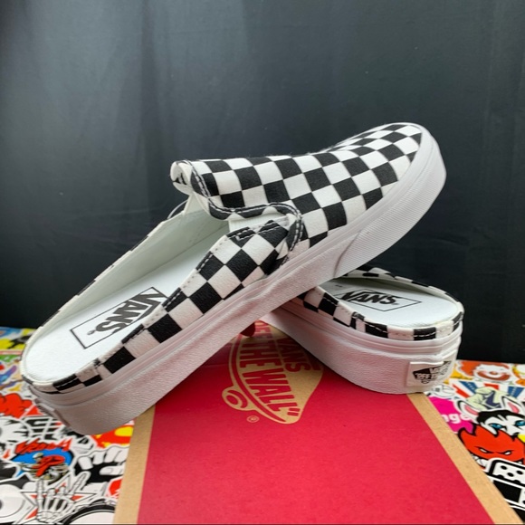 Vans Slip On Mule Checkered Sneakers Womens Various Sizes - Picture 10 of 12